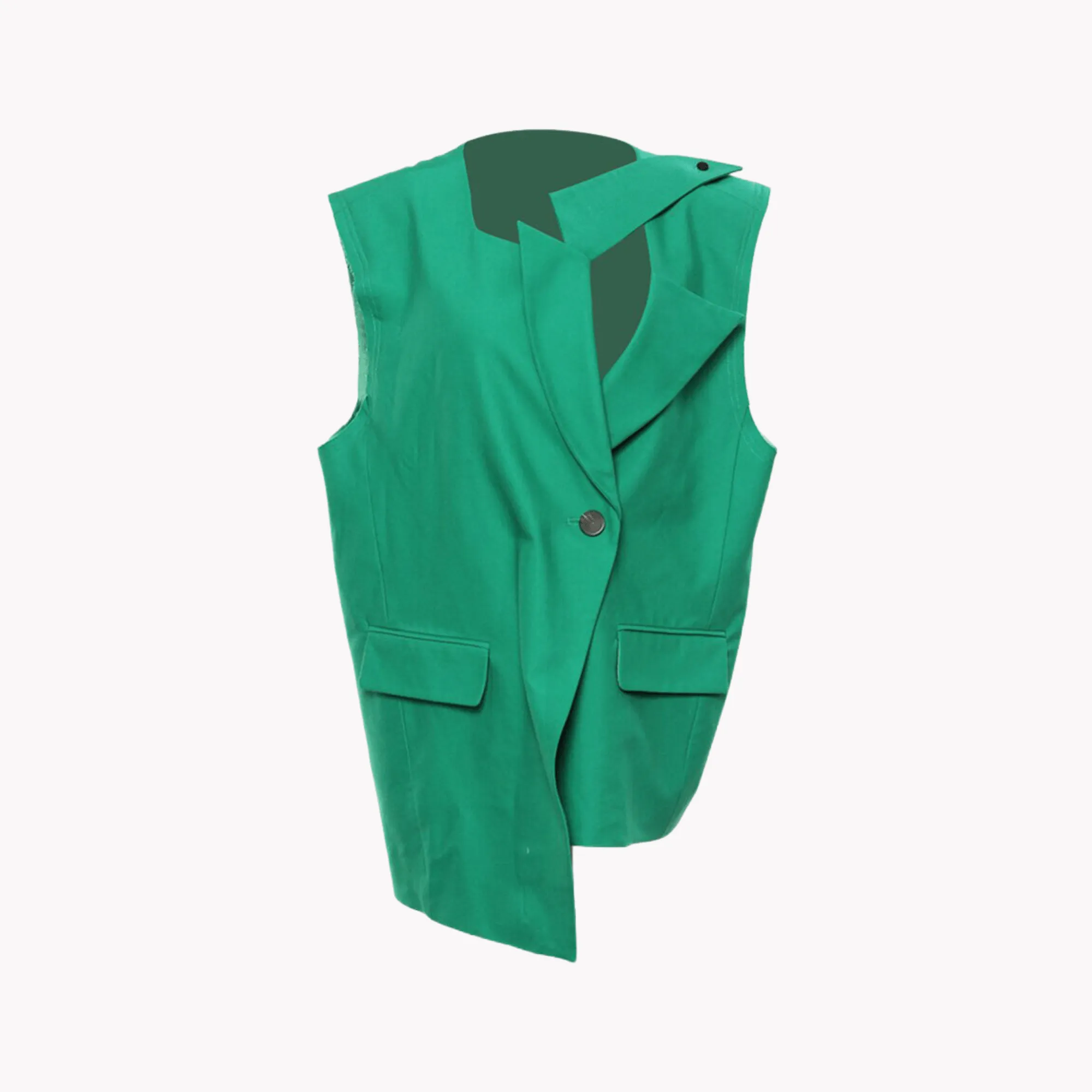 Pre Order:  Asymmetrical Sleeveless Vest