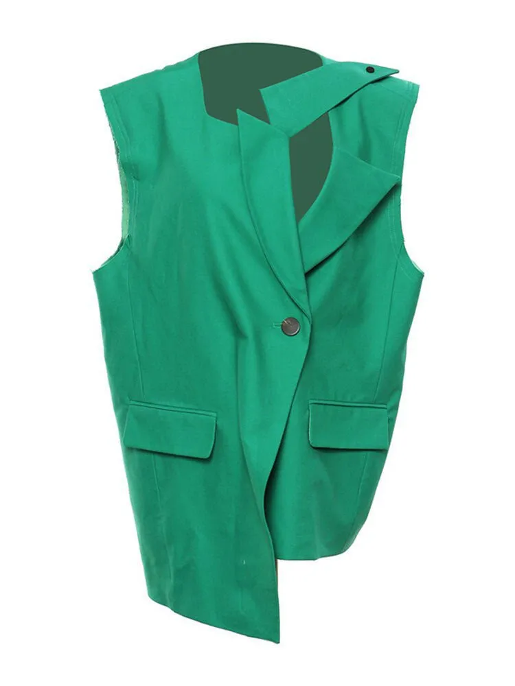 Pre Order:  Asymmetrical Sleeveless Vest