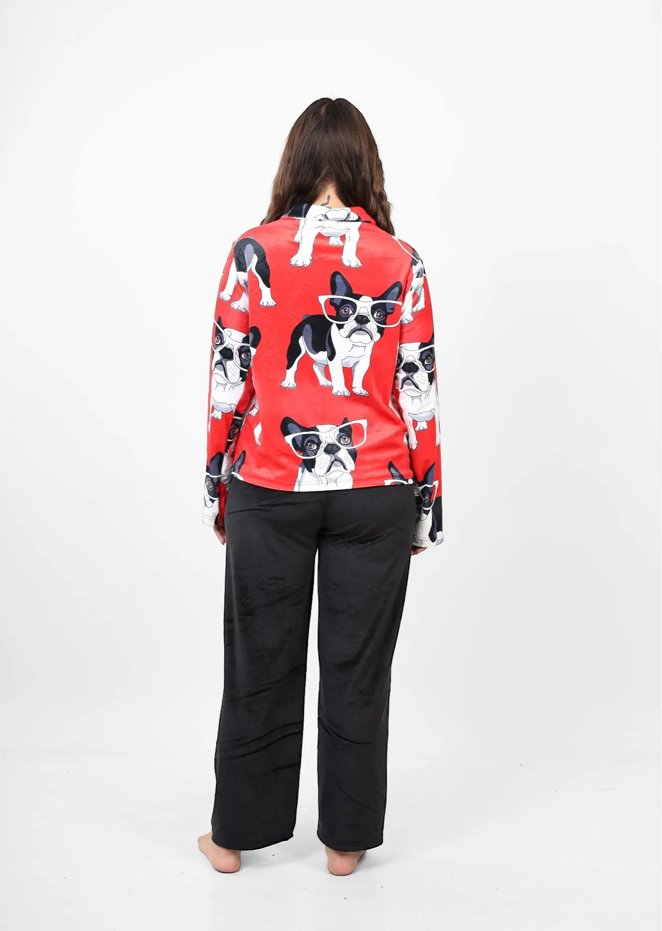 Pug top classic pjs - Red