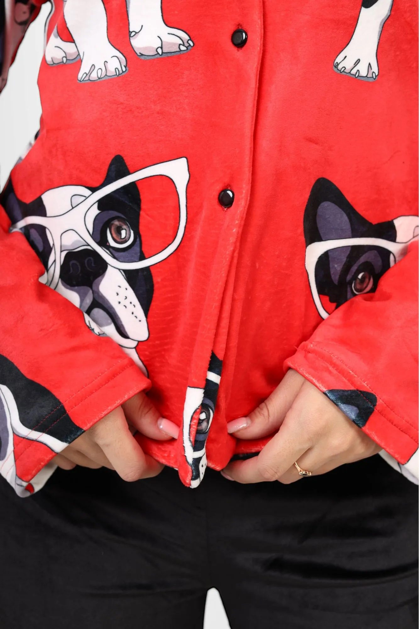 Pug top classic pjs - Red