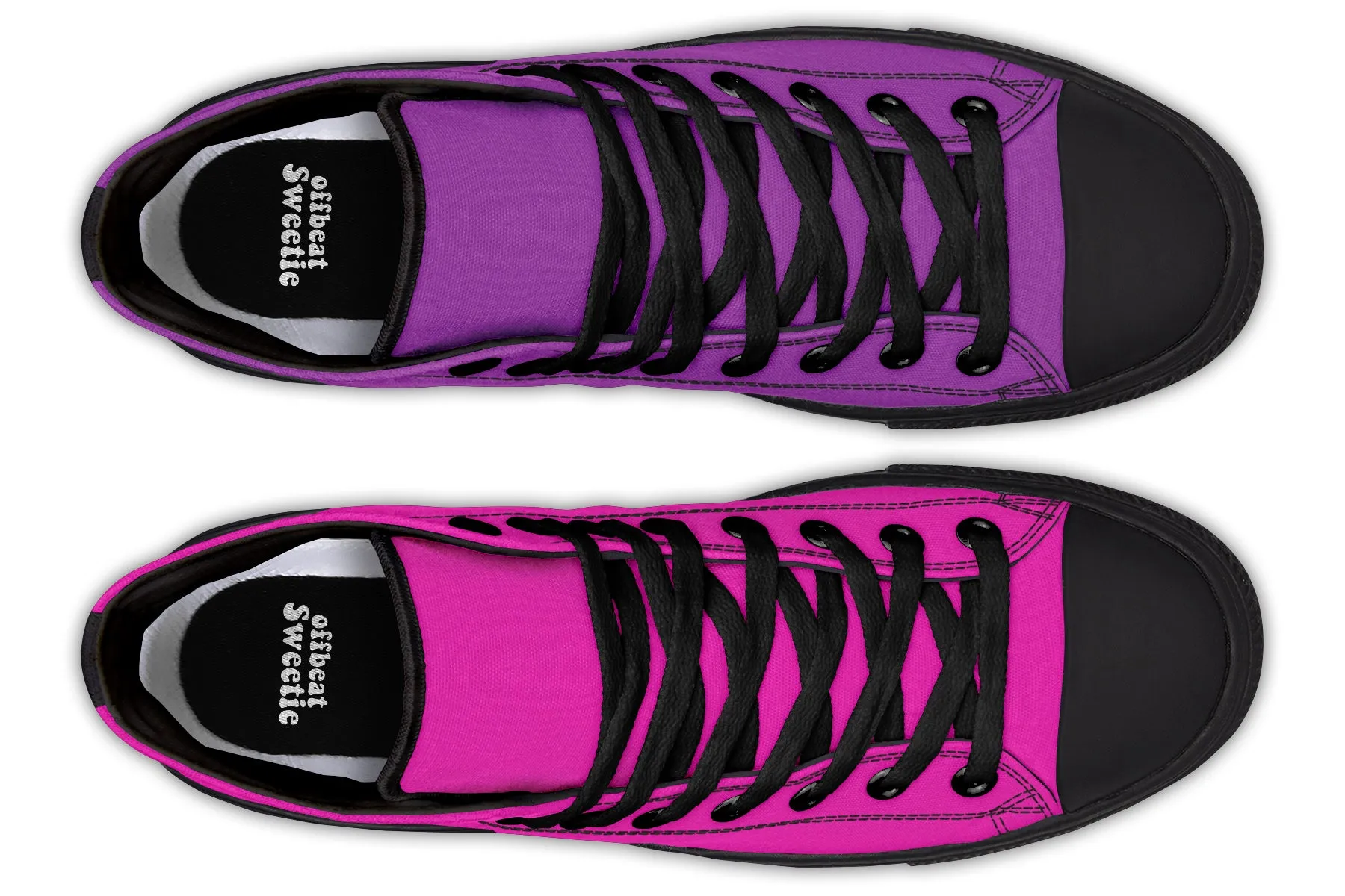 Purple And Pink Mismatch High Tops