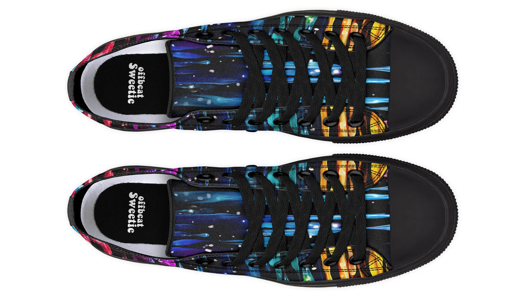 Rainbow Drips Low Tops