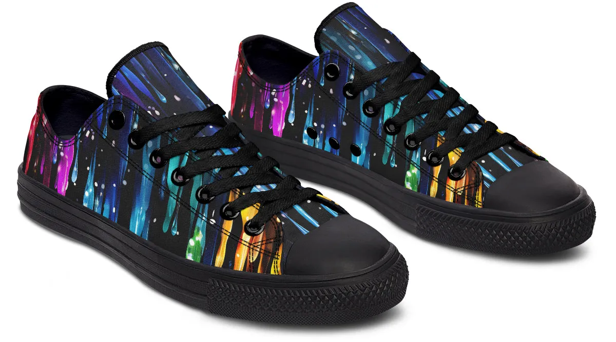 Rainbow Drips Low Tops
