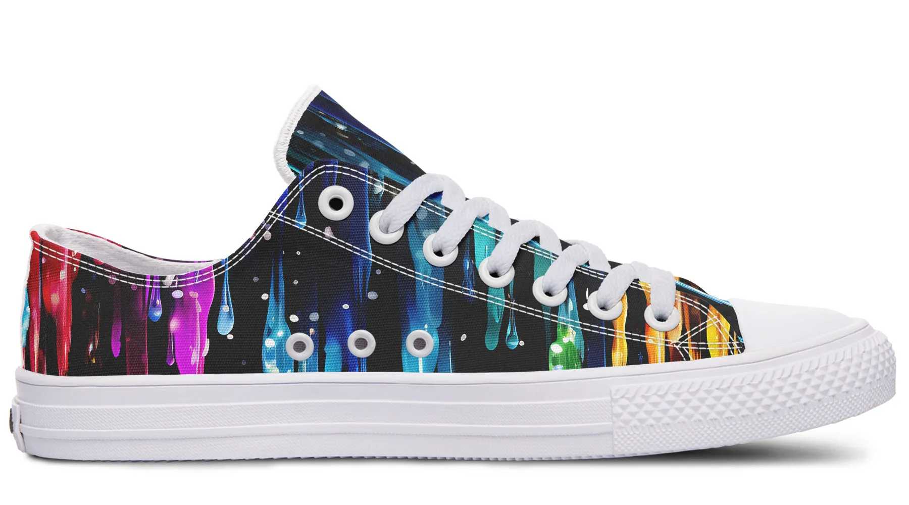 Rainbow Drips Low Tops