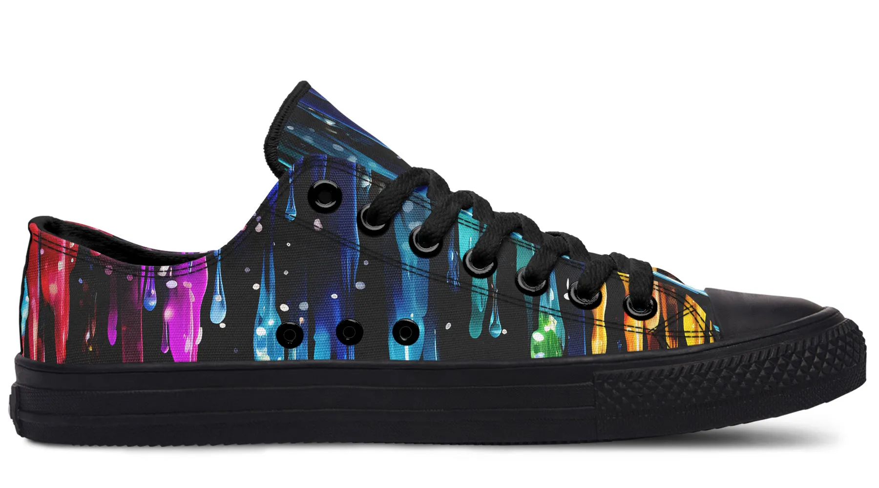 Rainbow Drips Low Tops