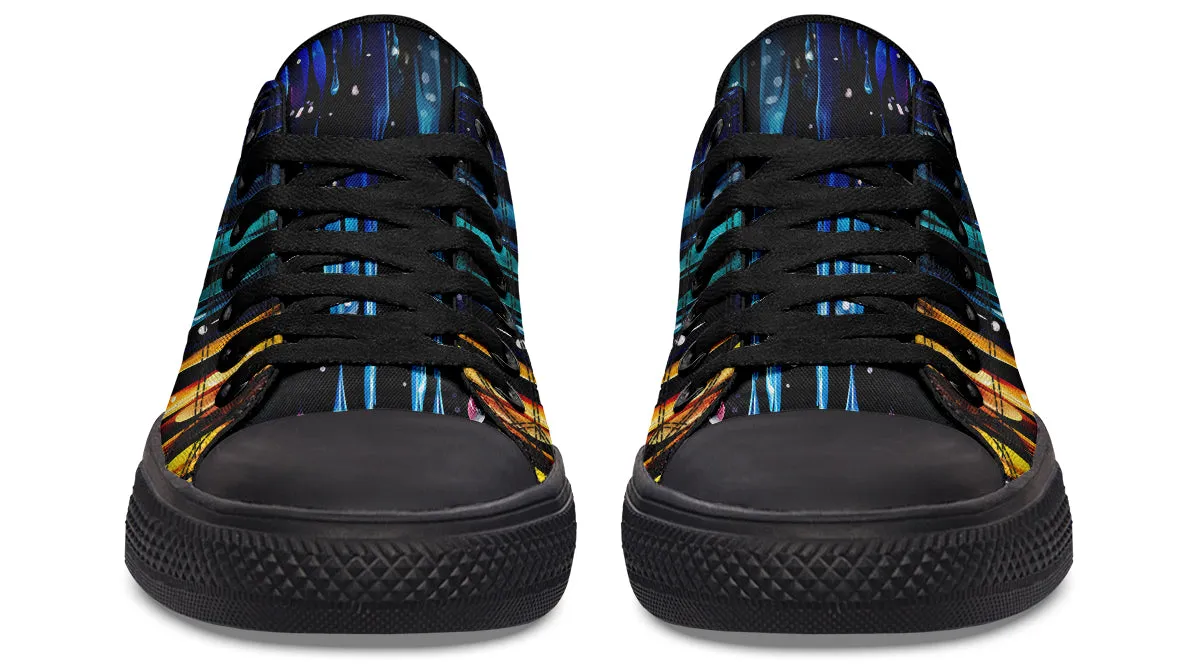 Rainbow Drips Low Tops