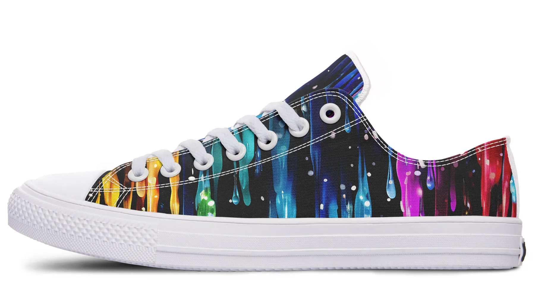 Rainbow Drips Low Tops