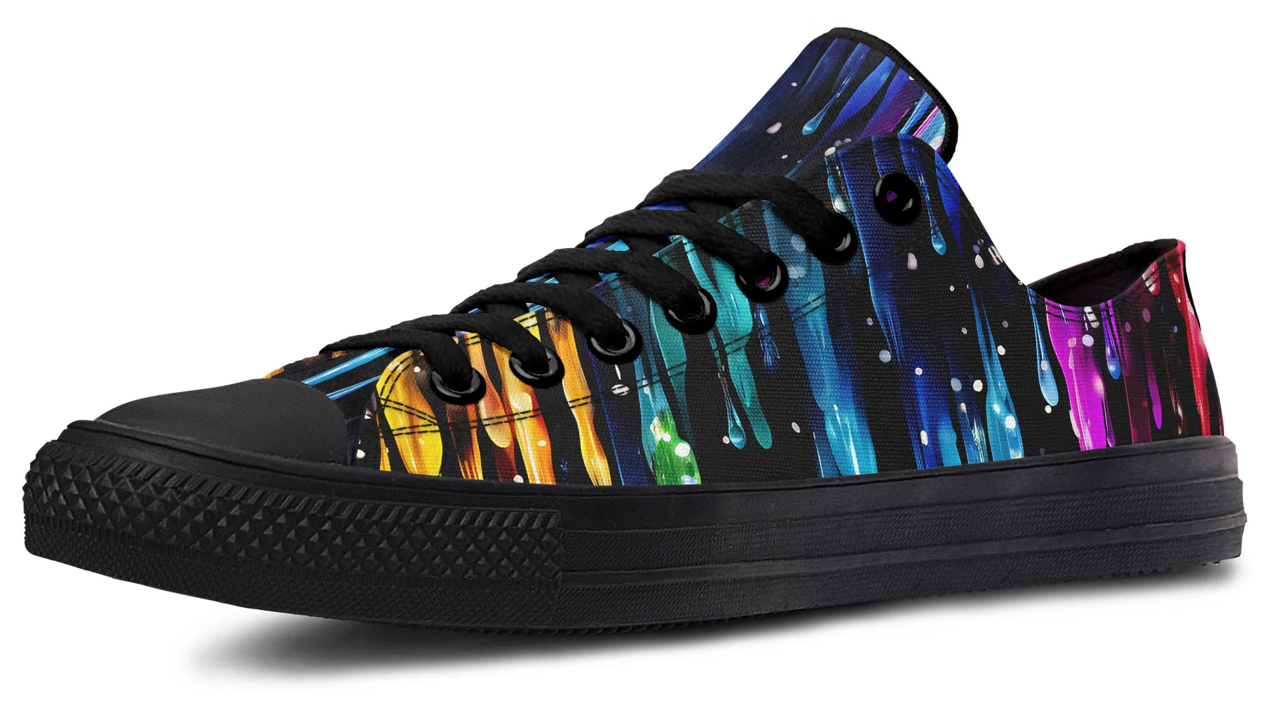 Rainbow Drips Low Tops
