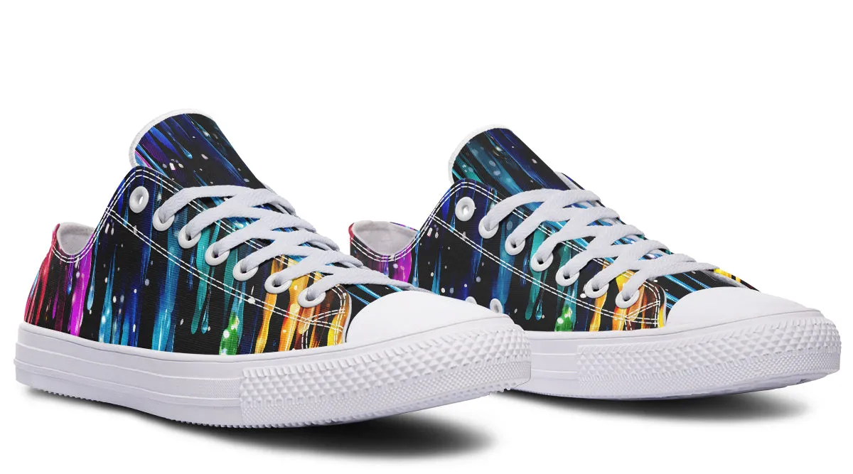 Rainbow Drips Low Tops