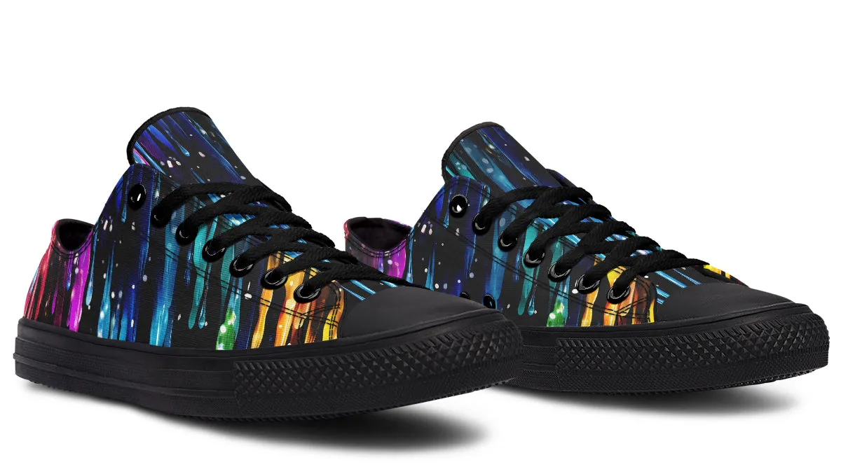 Rainbow Drips Low Tops