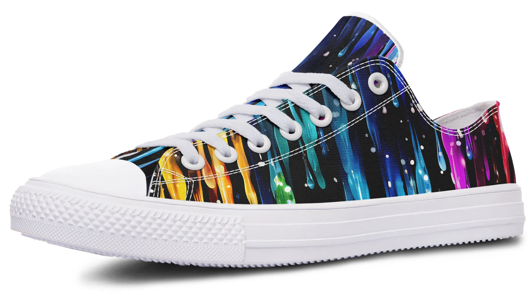 Rainbow Drips Low Tops