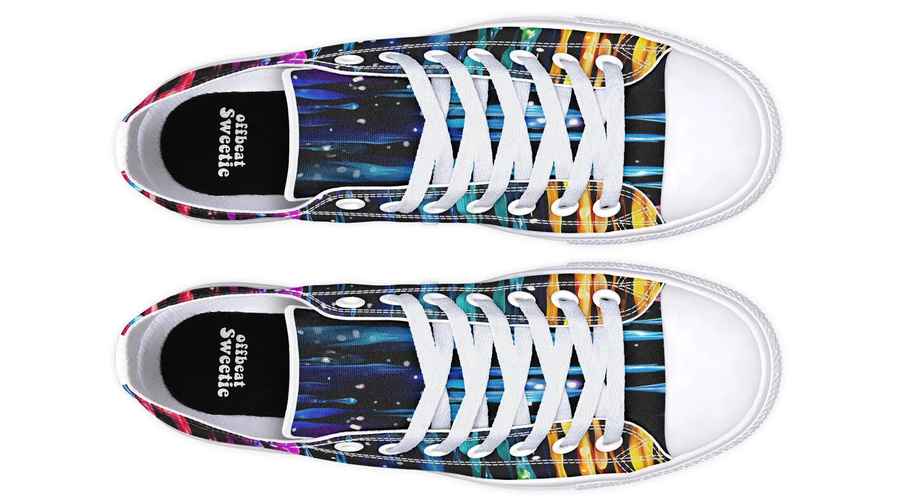 Rainbow Drips Low Tops