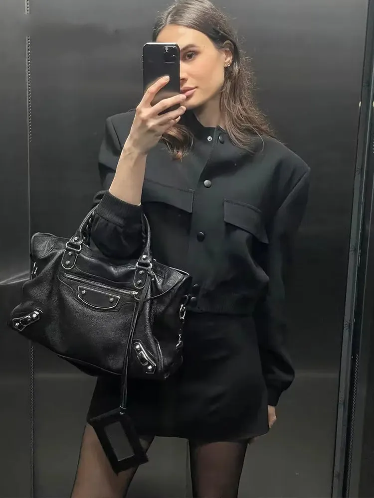 Ready For Anything Chic Vintage Bomber Jacket