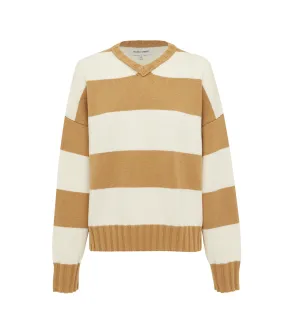 Reva Pullover in Camel Stripe