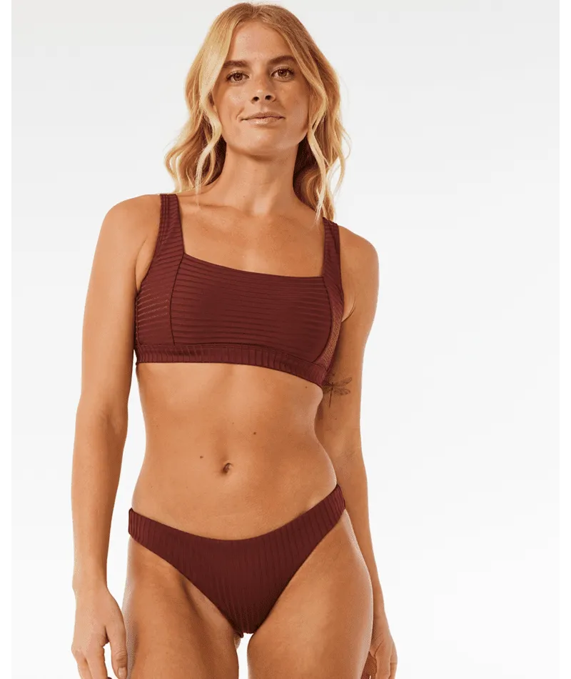 RIP CURL Women's Premium Surf Cheeky Bikini Bottom Plum
