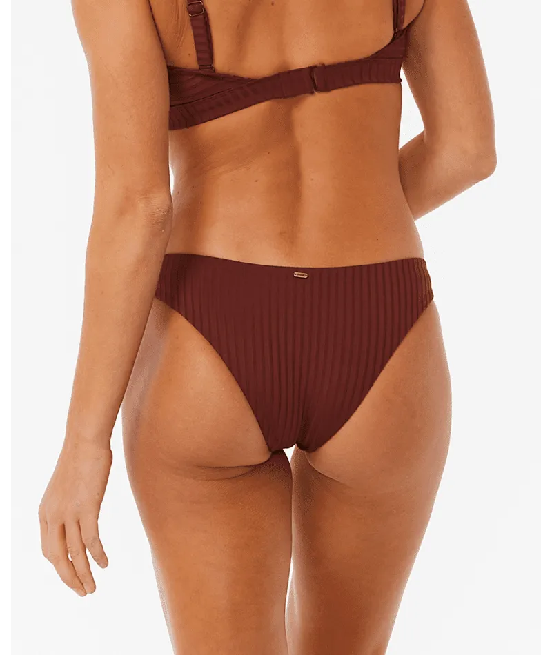 RIP CURL Women's Premium Surf Cheeky Bikini Bottom Plum
