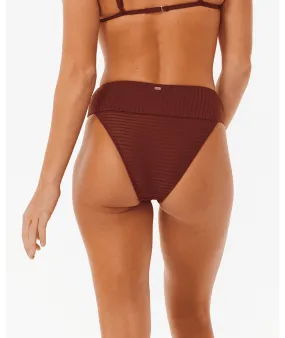 RIP CURL Women's Premium Surf High Cheeky Bikini Bottoms Plum