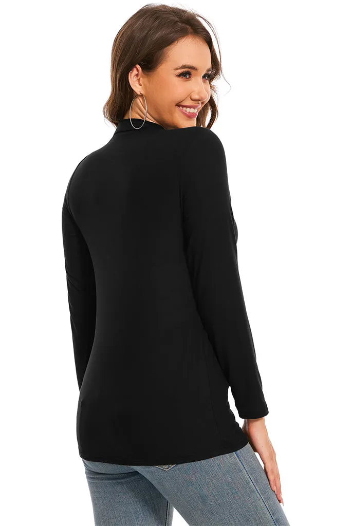 Smallshow Comfy Mock Neck Nursing Tops 3-Pack
