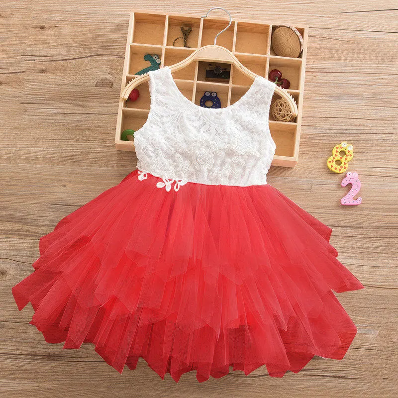 Summer Dresses For Girl 2019 Girls Clothing White Beading Princess Party Dress Elegant Ceremony 4 5 6 Years Teenage Girl Costume