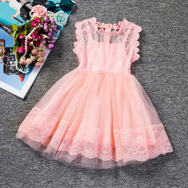 Summer Dresses For Girl 2019 Girls Clothing White Beading Princess Party Dress Elegant Ceremony 4 5 6 Years Teenage Girl Costume