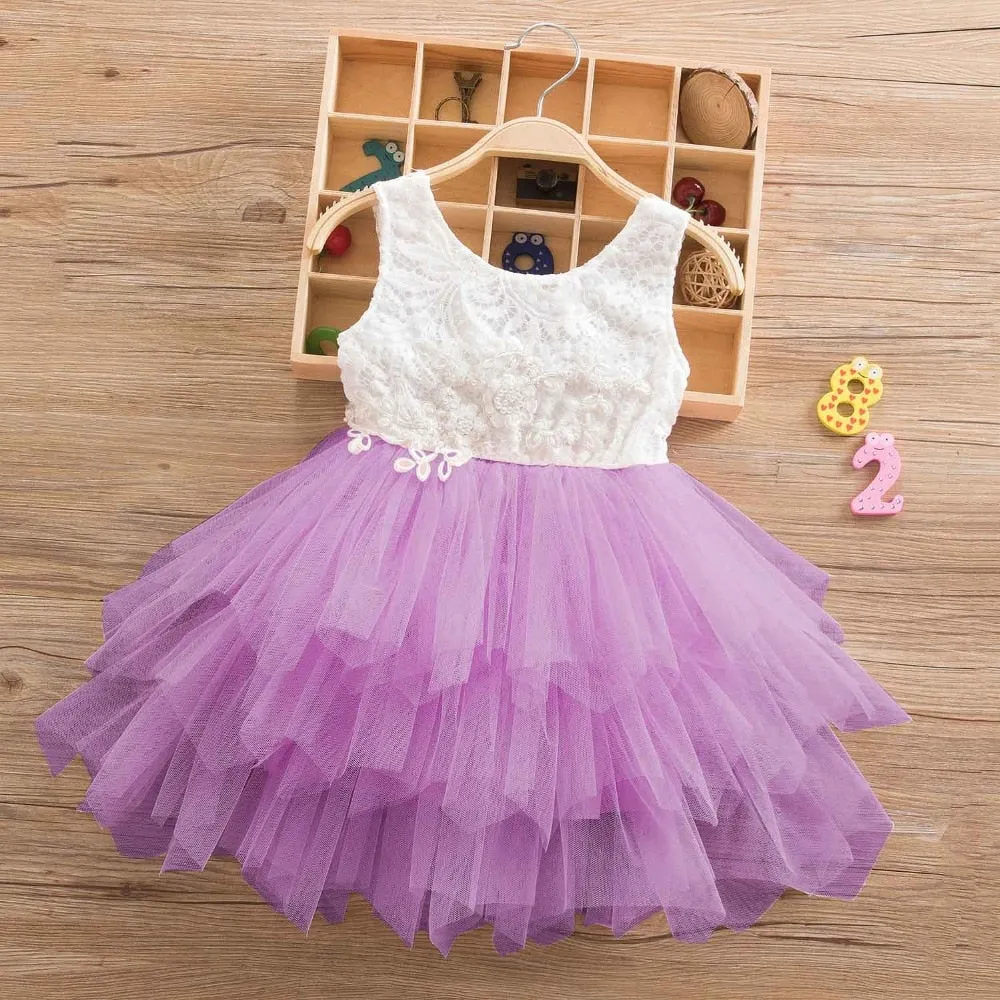 Summer Dresses For Girl 2019 Girls Clothing White Beading Princess Party Dress Elegant Ceremony 4 5 6 Years Teenage Girl Costume