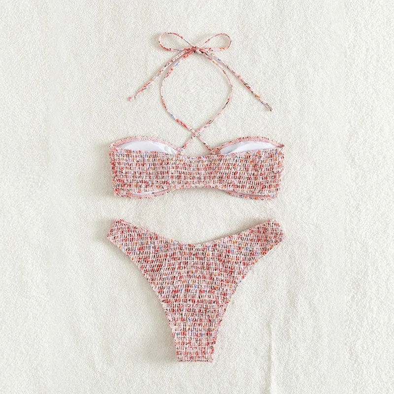 Tropical Vibes Crisscross Bikini Set