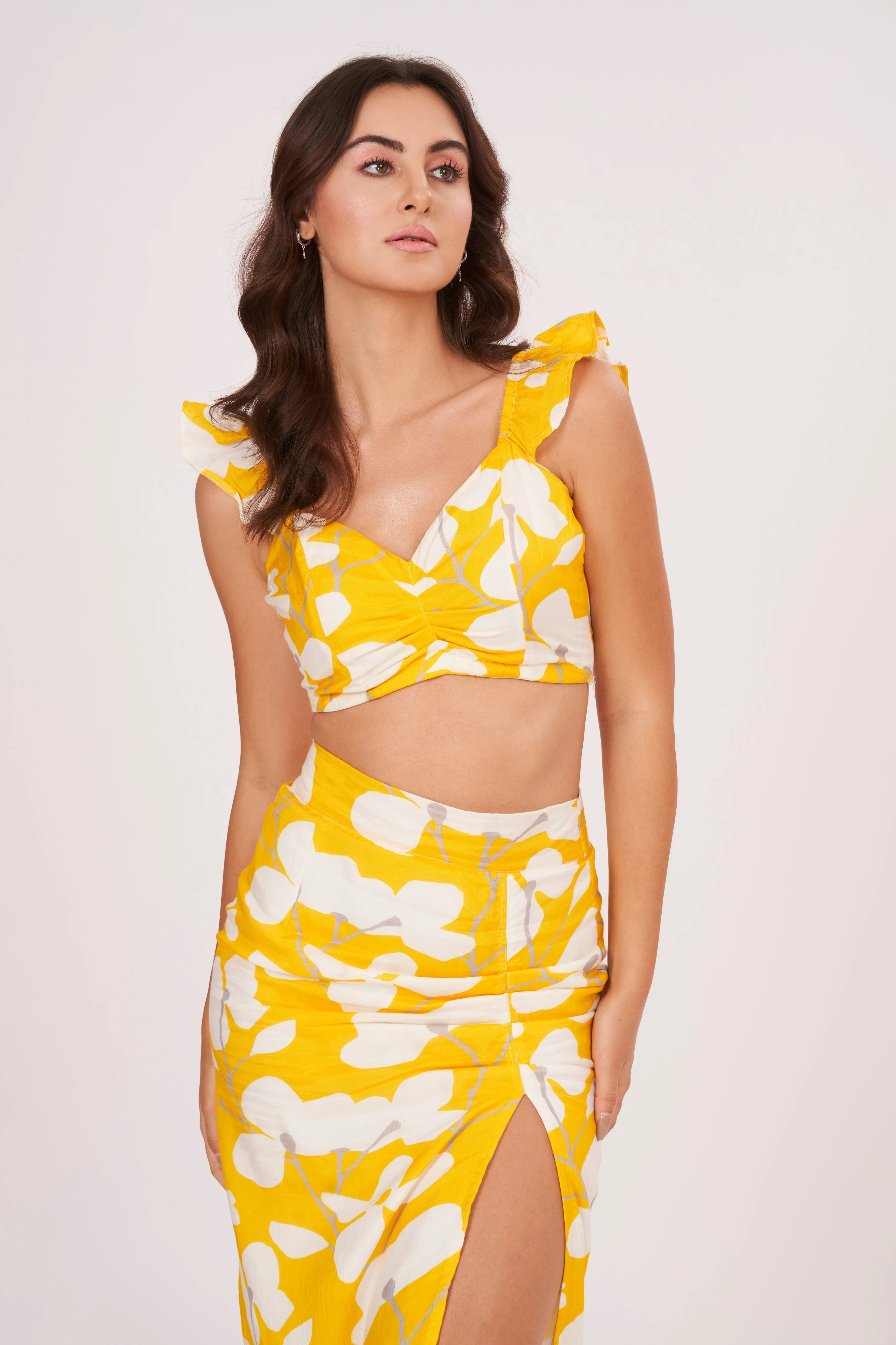Whimsical floral skirt