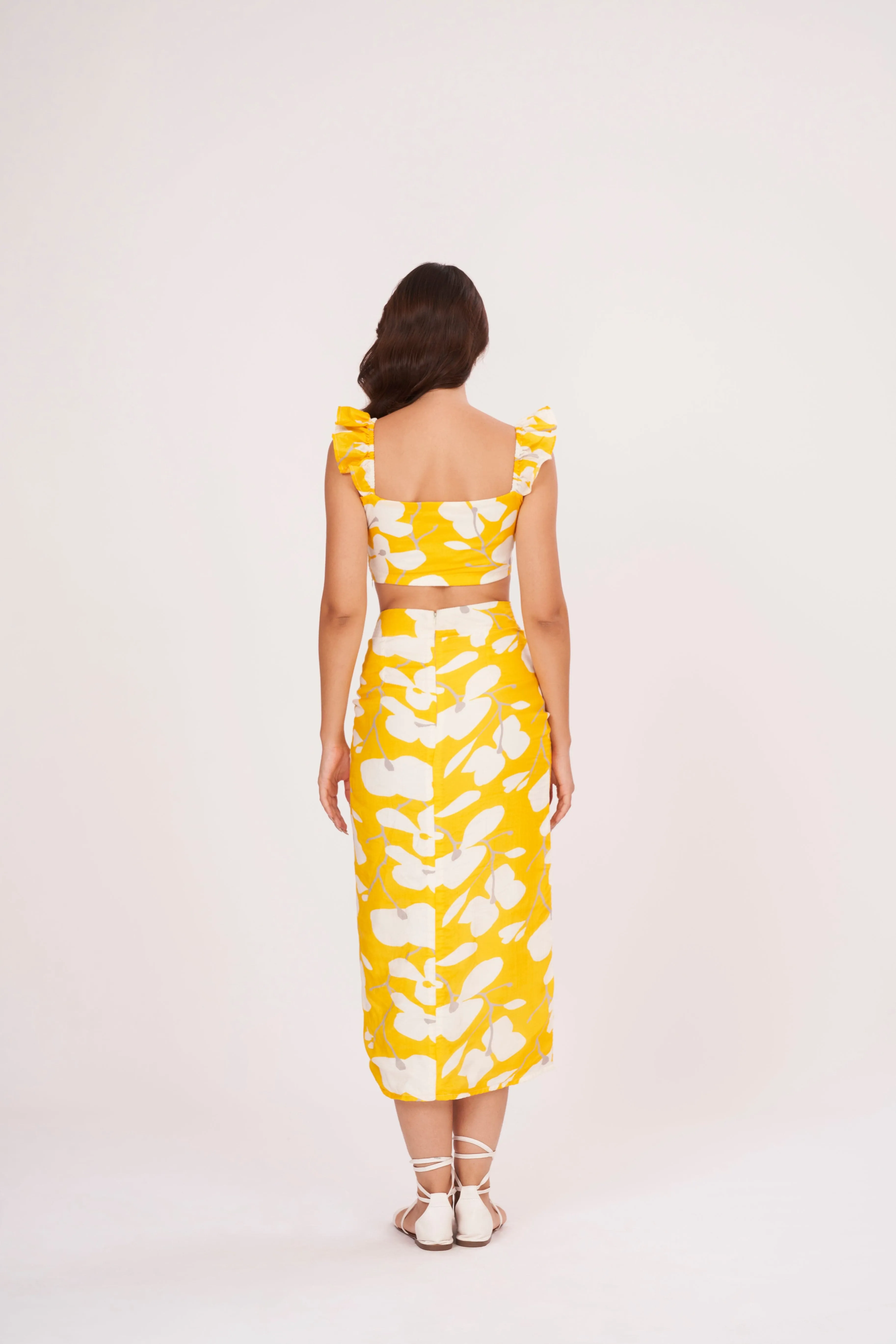 Whimsical floral skirt