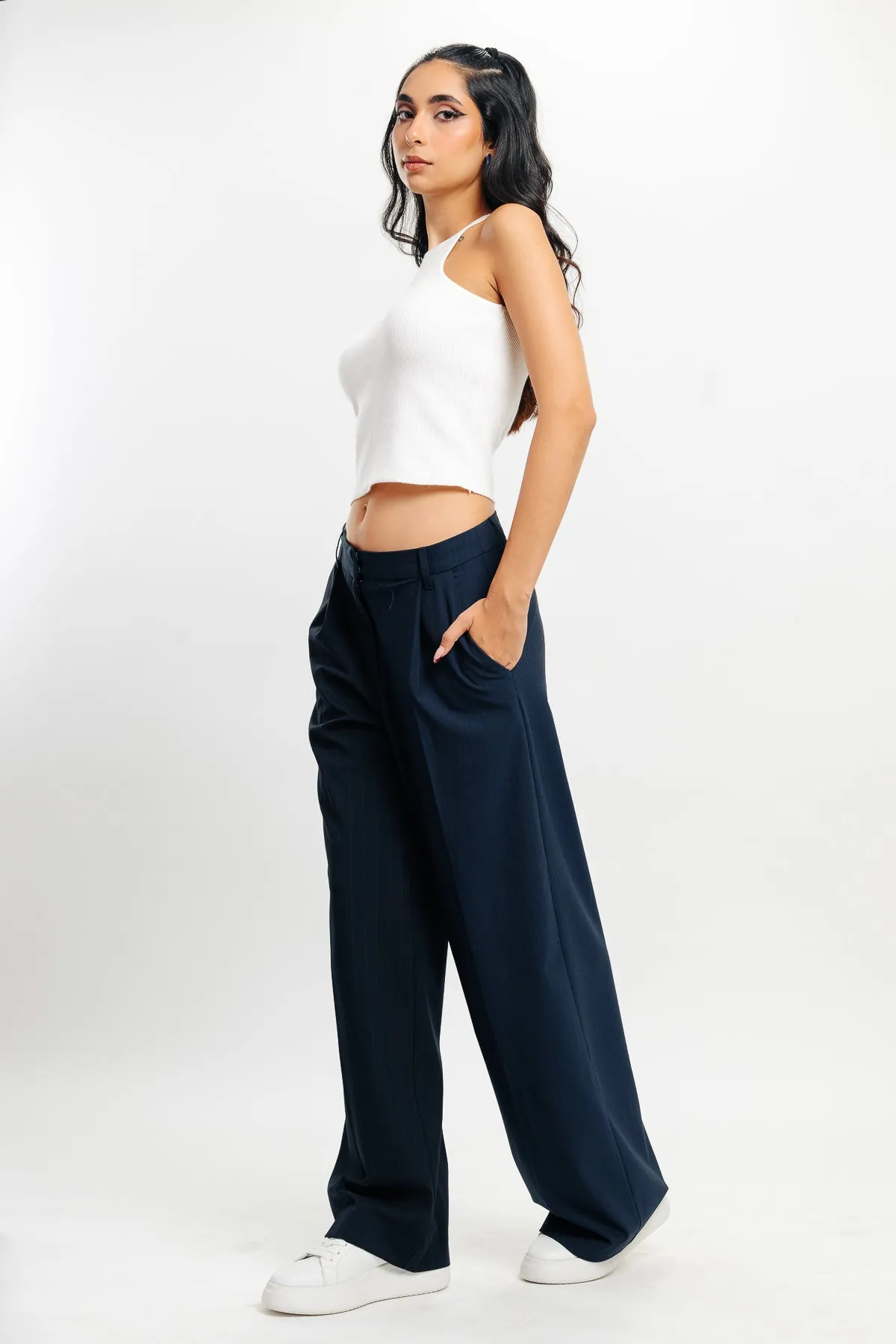 White Crop Tank Top
