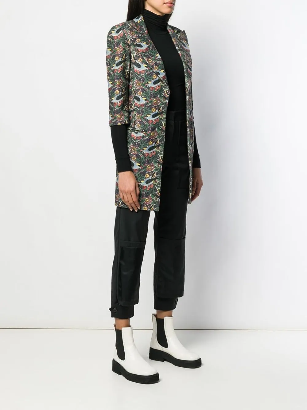Yohji Yamamoto Floral Print Jacket